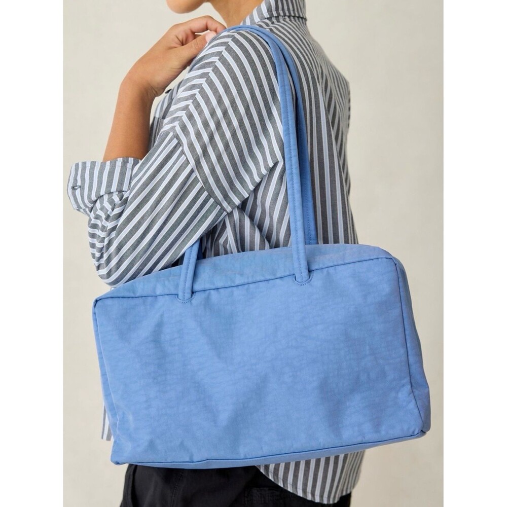 NWOT Baggu Medium Nylon Bowler Steel Blue Urban Exclusive *See Description*